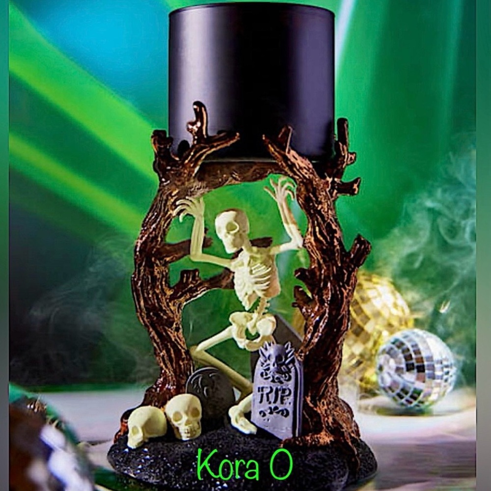BBW Dancing Skeleton Candle Holder